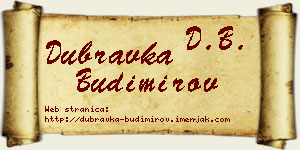 Dubravka Budimirov vizit kartica